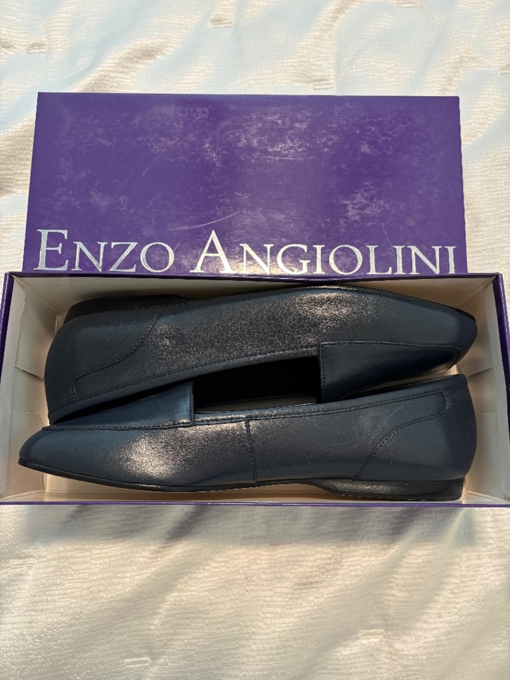 Navy Enzo Angiolini Liberty Flat